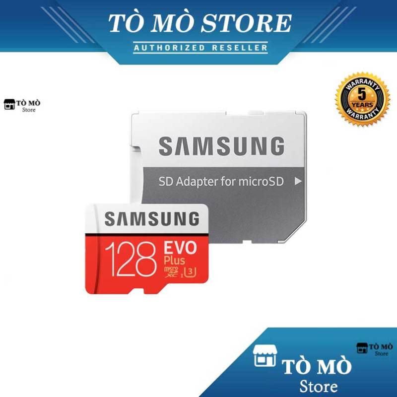 Thẻ nhớ MicroSD Samsung Evo Plus 128GB 4K U3 + Adapter - Bảo hành 5 năm