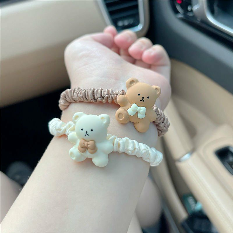 Set 2 dây cột tóc gấu thắt nơ phiên bản Hàn Quốc