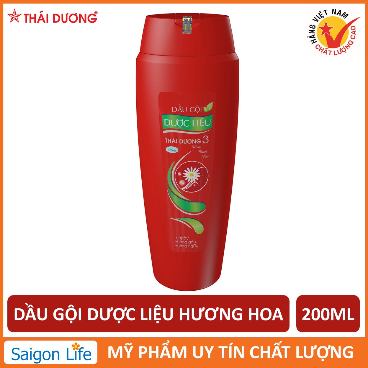 Dầu Gội Dược Liệu Thái Dương 3 (Hương Hoa) 200ml