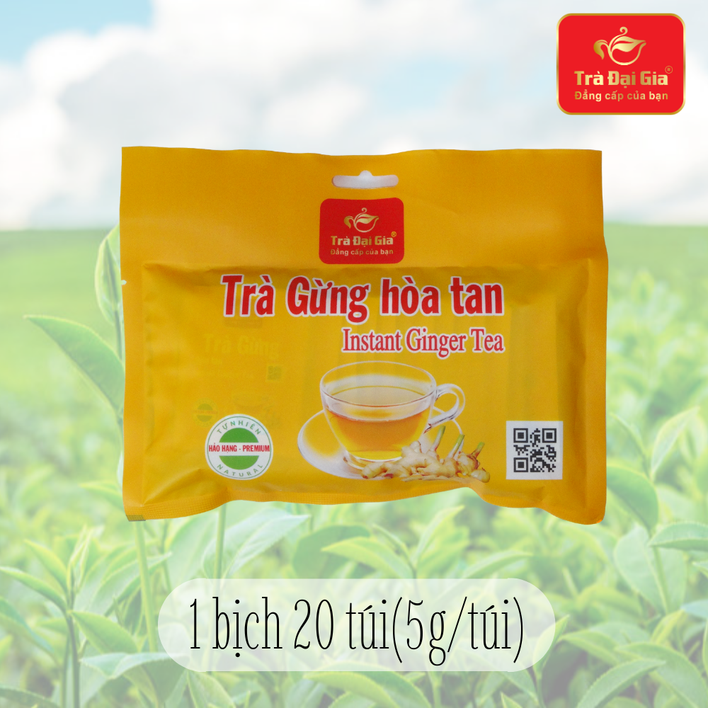Trà gừng hòa tan - Trà Đại Gia (1 gói 20 túi)