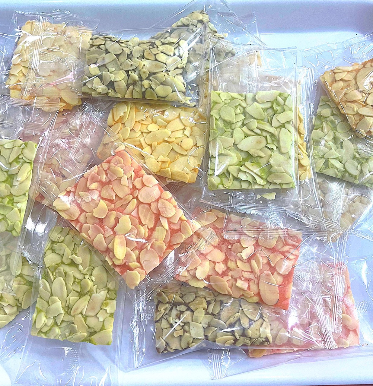 Bánh ngói hạnh nhân mix đủ vị 250g/ 500g/ 1kg - đóng gói từng thanh - ăn kiêng giảm cân