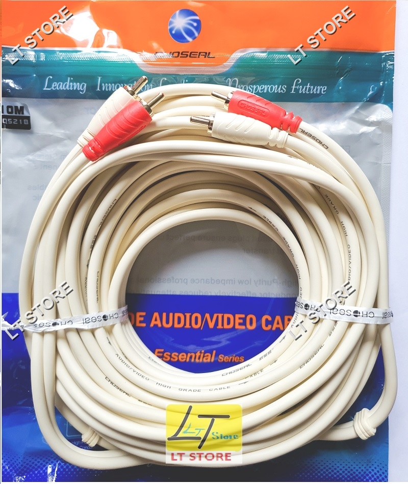 Cáp loa 4 đầu hoa sen AV dài 10M cao cấp (Dây loa AV 4 đầu)