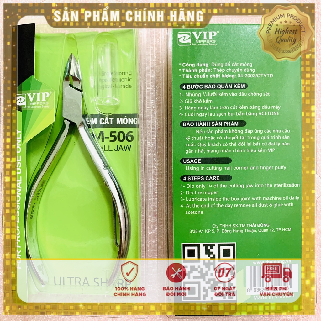 Vip kèm cắt móng - kìm bấm móng - kềm cắt móng cao cấp hiệu thái đông - mã m506