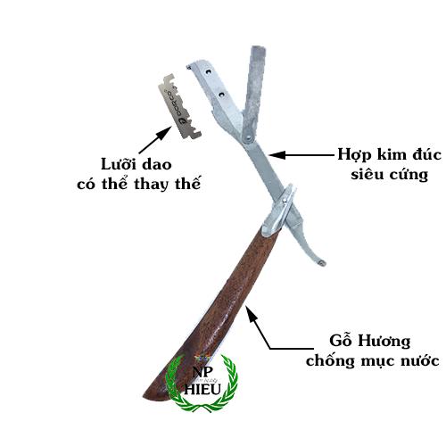 Dao cạo mặt cán gỗ