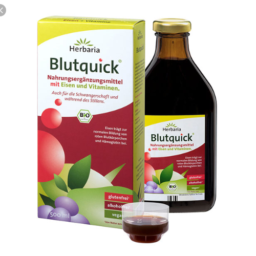 Siro bổ sung sắt và vitamin hữu cơ Blutquick 500ml