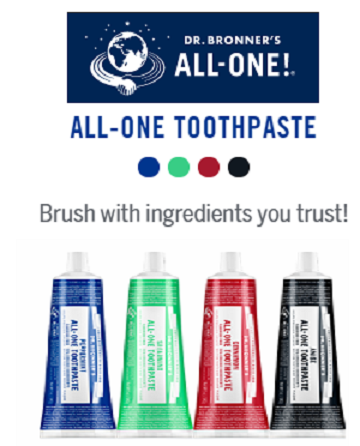 [HCM][HÀNG-MỸ] Kem đánh răng 70% hữu cơ DR-BRONNERS All-one-Toothpaste