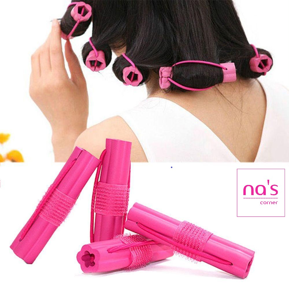 Bộ lô cuốn tóc bọt biển xốp nhựa cuốn tóc đi ngủ làm xoăn tóc quấn tóc tiện dụng