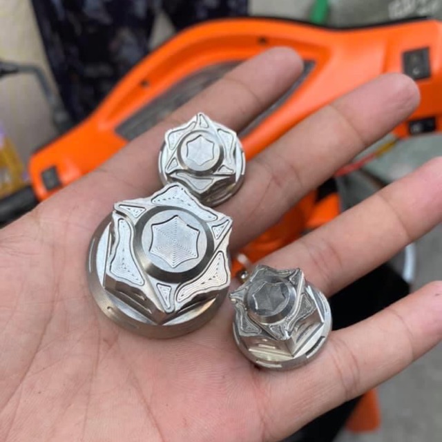 Bộ Ốc Salaya inox ghi đông Satria - Raider “ 5 con” bao rỉ sét