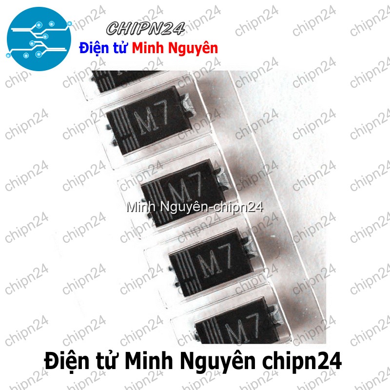 [25 con] (G1) Diode Dán 1N4007 M7 SMA 1A 1000V (SMD) (4007) - HH000215
