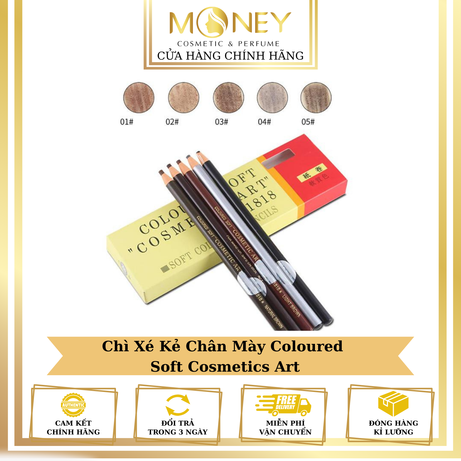 Chì Xé Kẻ Chân Mày Coloured Soft Cosmetics Art