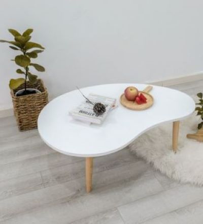 Bàn trà, bàn sofa hình hạt xoài, hạt đậu bệt chân gỗ tự nhiên