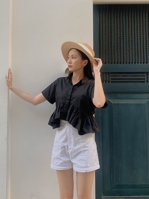 SODA POP - Wavy shirt - Áo sơ mi phối bèo