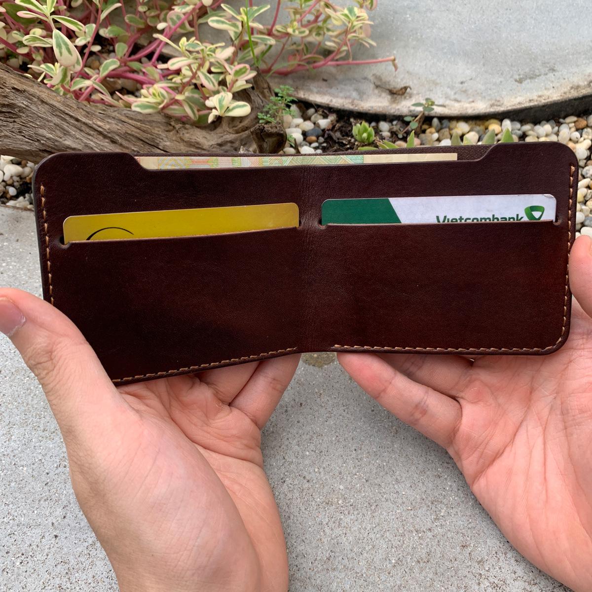 Ví da tối giản - da bò xịn - đồ da thủ công dtleather db261