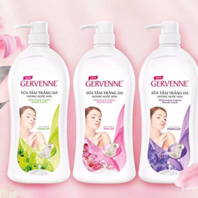 Sữa Tắm trắng da tinh chất sữa dê Gervenne 900g