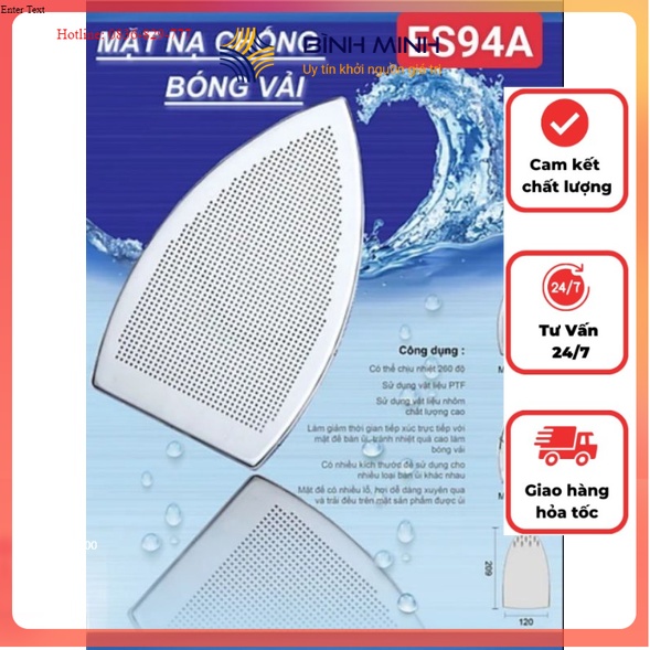 Tất bàn là, ủi / mặt nạ lót bàn là hơi es 94a