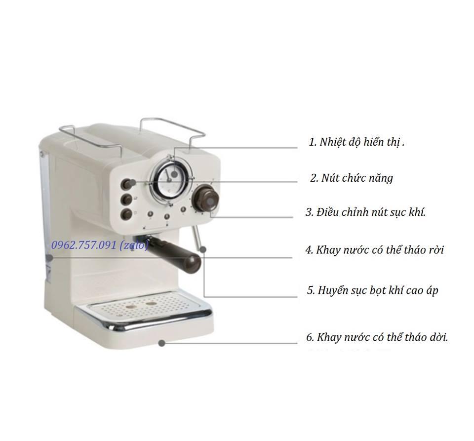 Máy pha cà phê và đánh bọt sữa  Fugu 2 trong 1