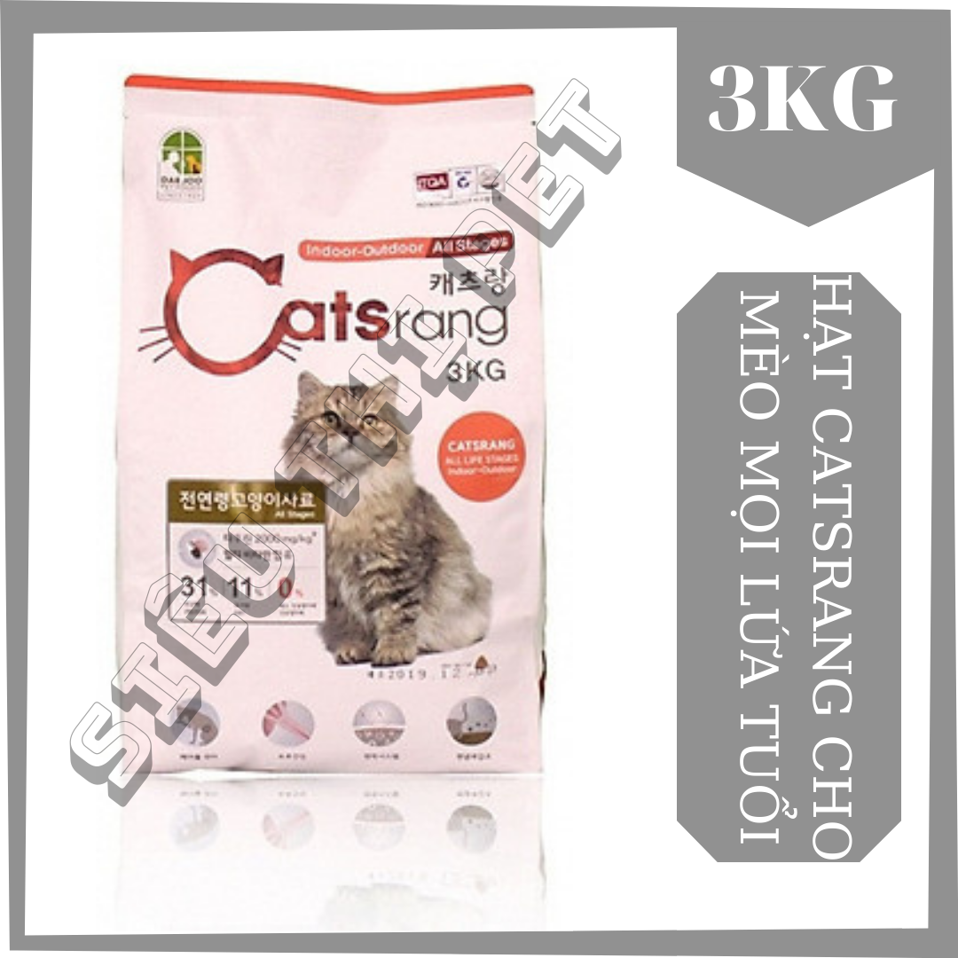 ( KHUYẾN MÃI ) Catsrang - Thức ăn hạt cho mèo mọi lứa tuổi 3KG