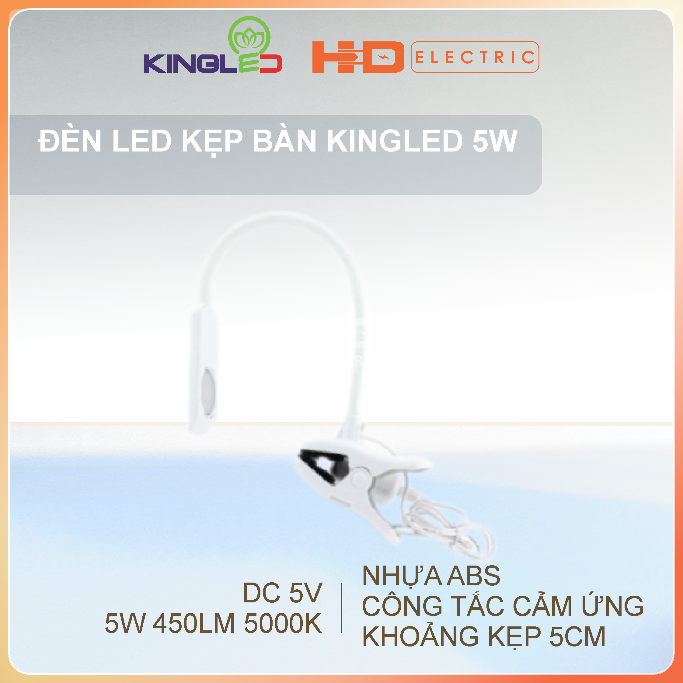 Đèn bàn led đọc sách 5W chính hãng