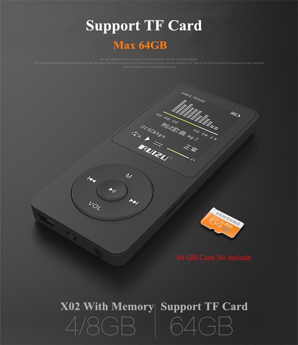 Máy Nghe Nhạc Hifi Mp3 Ruizu X02