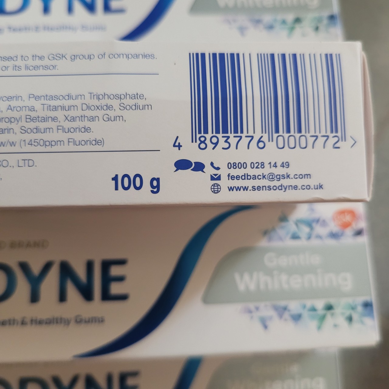 Kem đánh răng sénodyne whitening chống ê buốt 100g