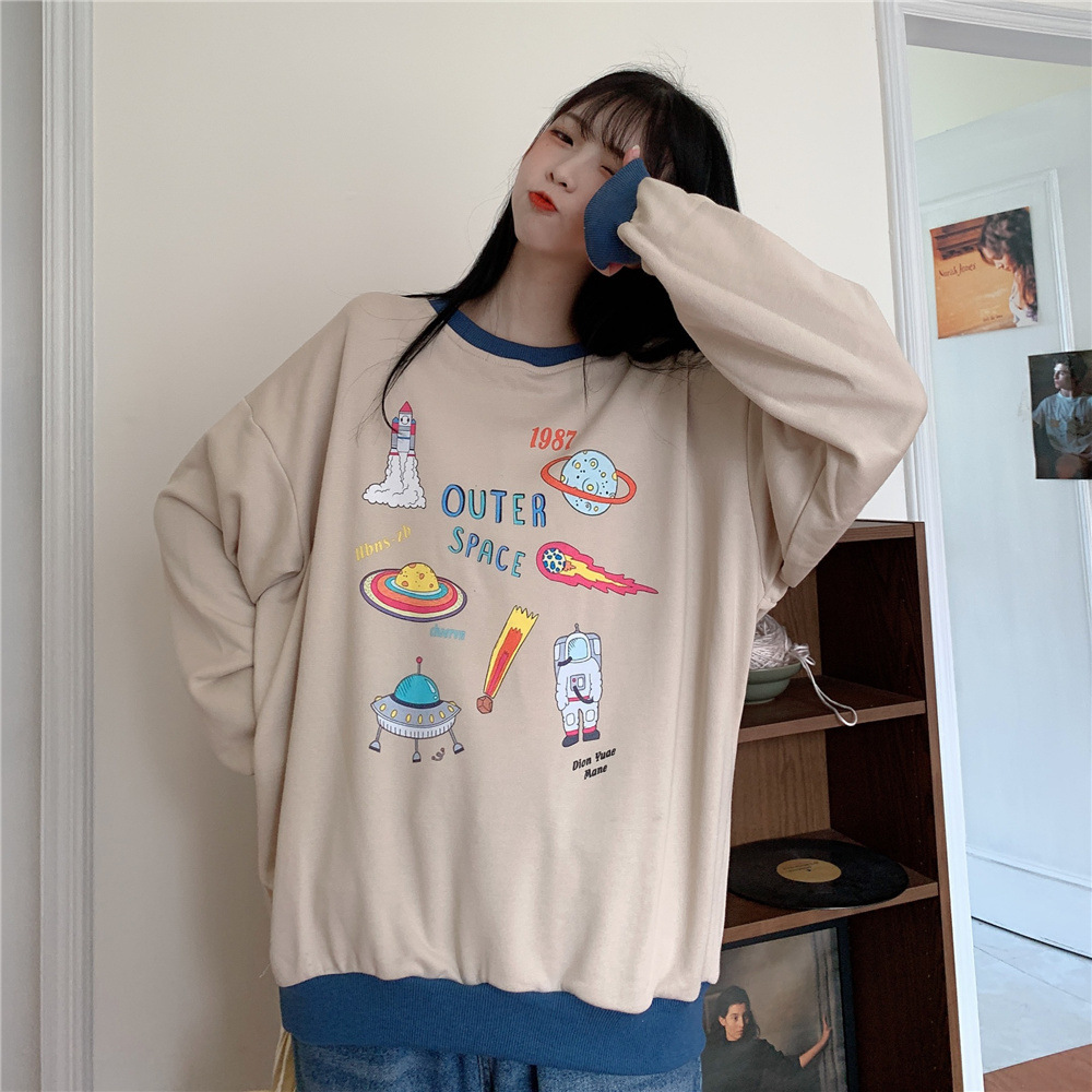 [HCM]Áo sweater nỉ unisex form rộng kiểu hàn quốc Áo sweate dài tay mẫu mới thiết kế trẻ trung dễ dàng phối đồ