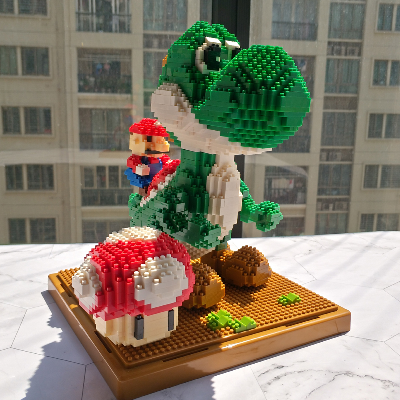 Bộ xếp hình 3D - khủng long xanh Mario