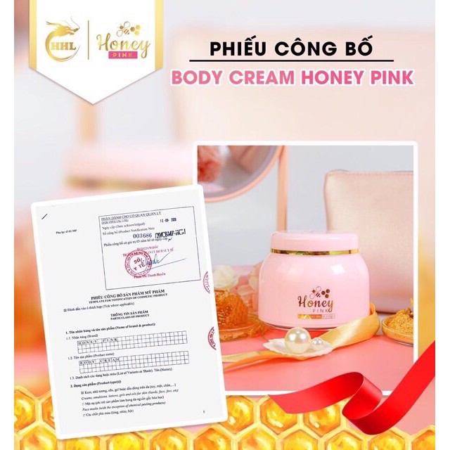 [HCM]Body Trắng Da Sợi Mật Dát Vàng Honey Pink