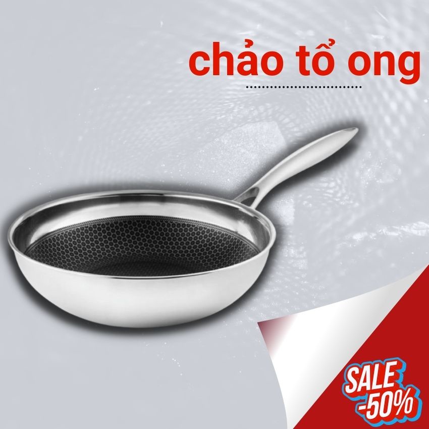 Chảo Chống Dính Vân Tổ Ong Cao Cấp - Lòng Sâu