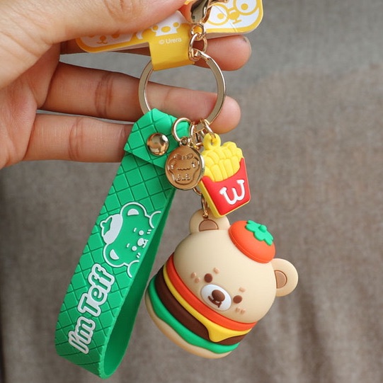 [HCM]Móc khóa gấu Wonteddy hamburger