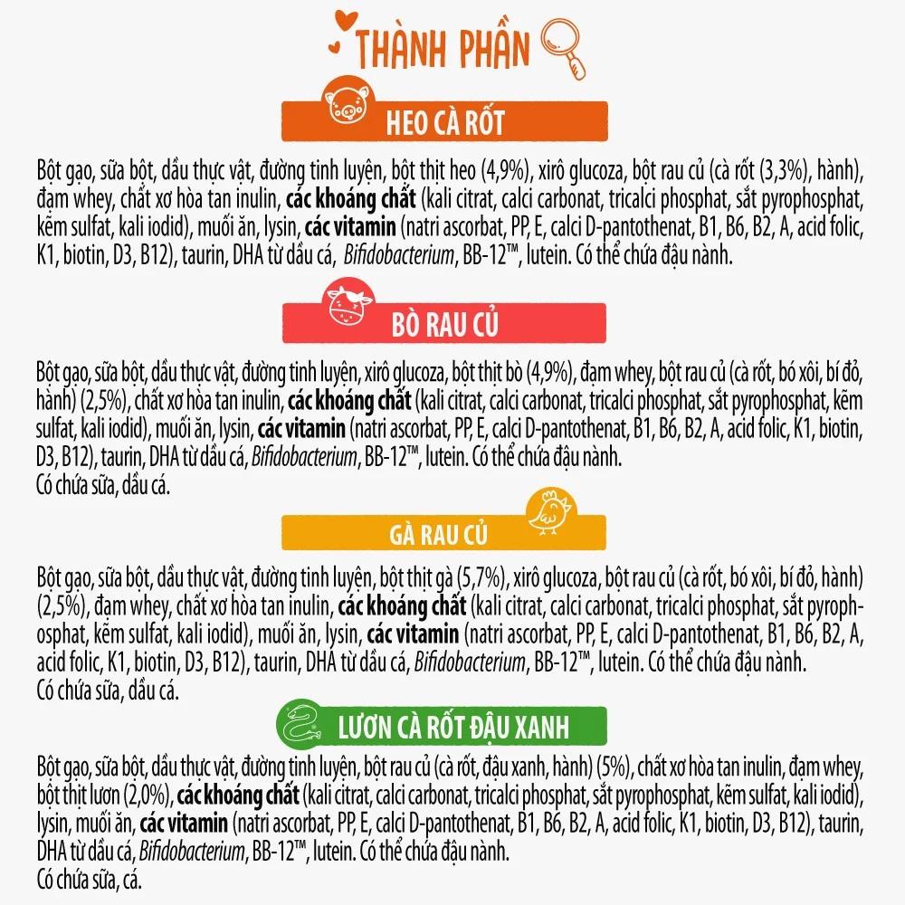 [HCM]Bột Ăn Dặm RiDielac đủ vị - Hộp Giấy 200g