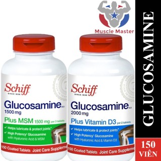 Viên Hỗ Trợ Sụn Khớp Schiff Glucosamine MSM và D3 - 150 Viên - GLUCOSAMINE + MSM thumbnail