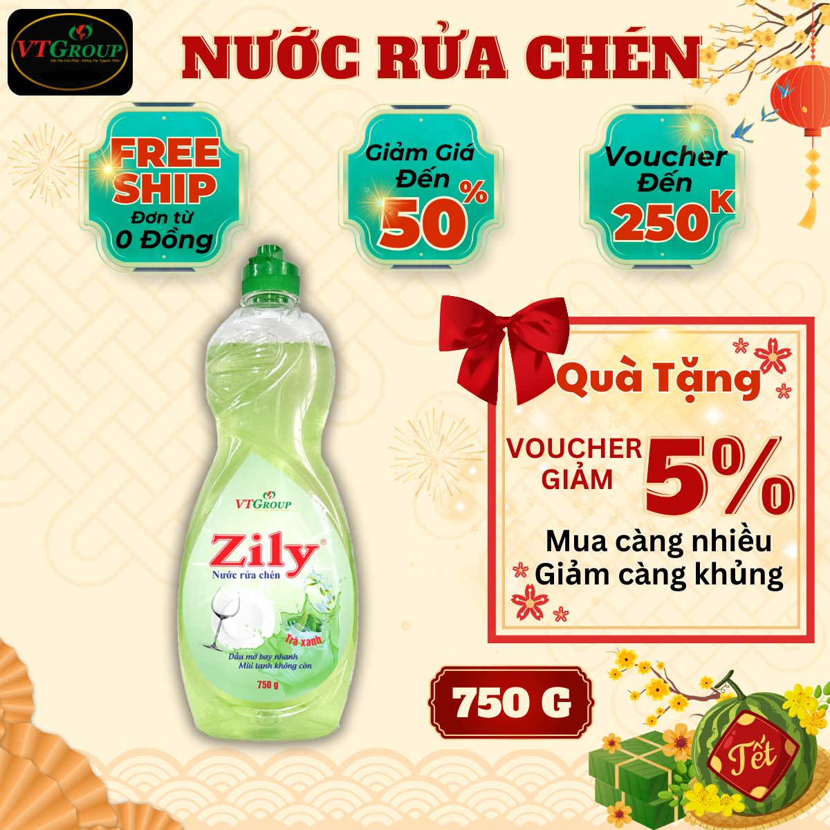 Nước Rửa Chén Zily Chai 750 g