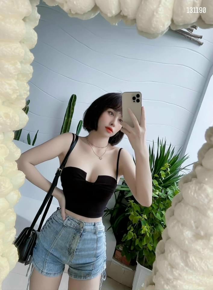 ÁO 2 DÂY KHOÉT NGỰC CHẤT GÂN DÀY MỊN RUBY UTRRB