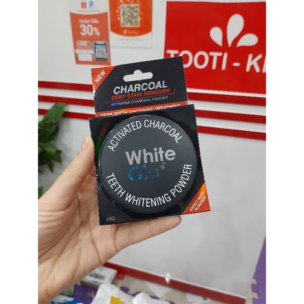 Bột Trắng Răng Than Hoạt Tính White Glo đủ bill