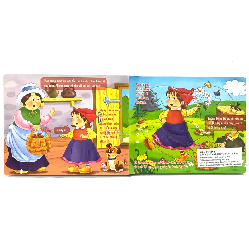 Fahasa - Puzzle Book Funny Time - Mẩu 2: Cô Bé Quàng Khăn Đỏ