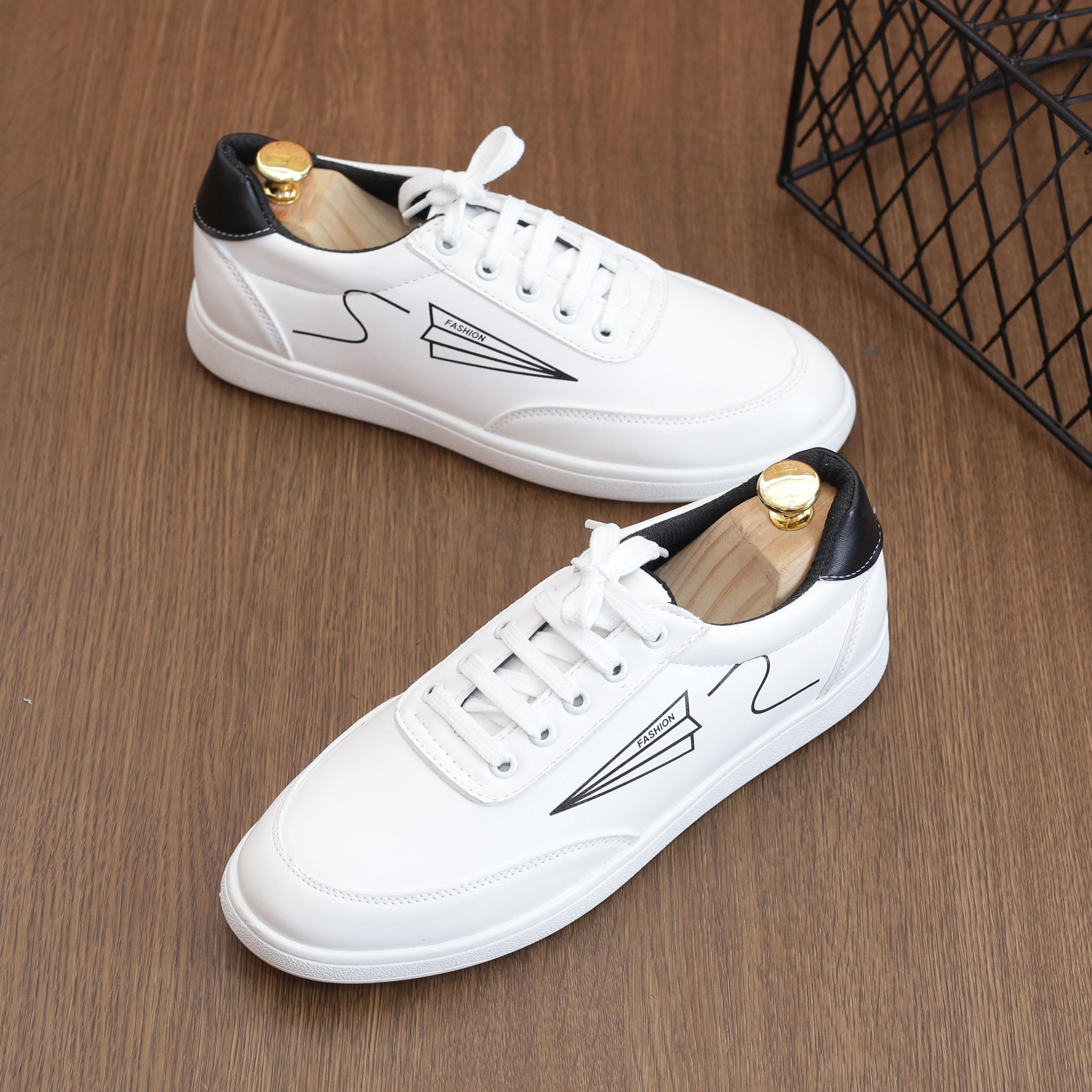 Giày sneaker nam thể thao trắng (Trường Giày Mã M8SNK)