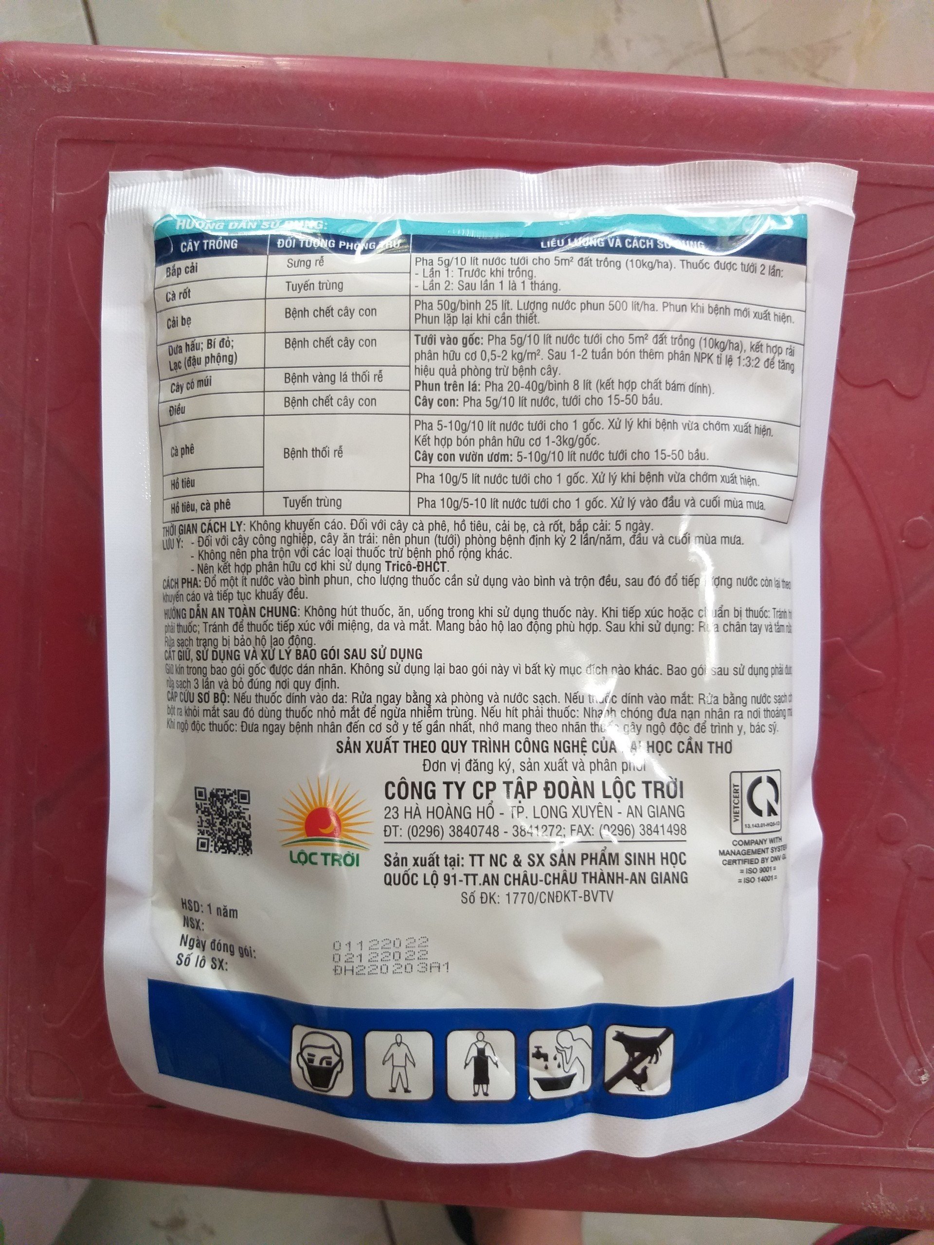 Nấm Đối Kháng Tricoderma TRICÔ ĐHCT - Thuốc Trừ Bệnh Sinh Học Nấm TRICHODERMA (500gr)