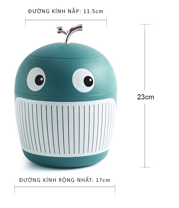 Thùng đựng rác cá voi nhỏ đáng yêu