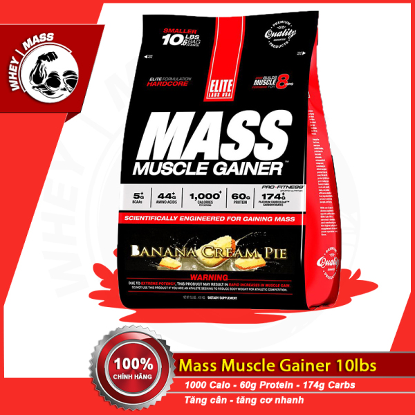 [HCM]Sữa Tăng Cân Tăng Cơ Elite Labs Mass Muscle Gainer - 10LBS