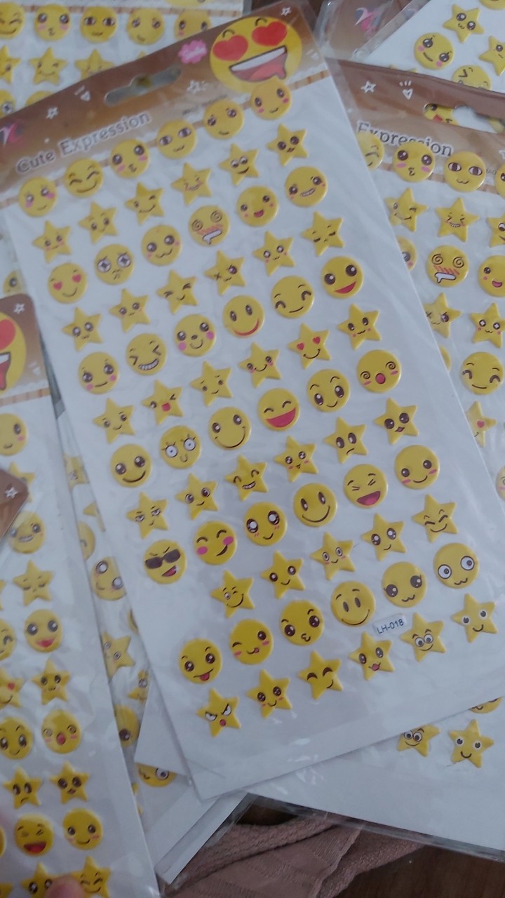 Sticker dán hình mặt cười,cute cho bé vui chơi