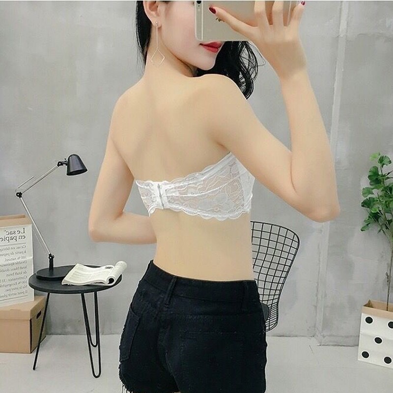 ÁO BRA REN HOA KHÔNG DÂY MÓC CÀI
