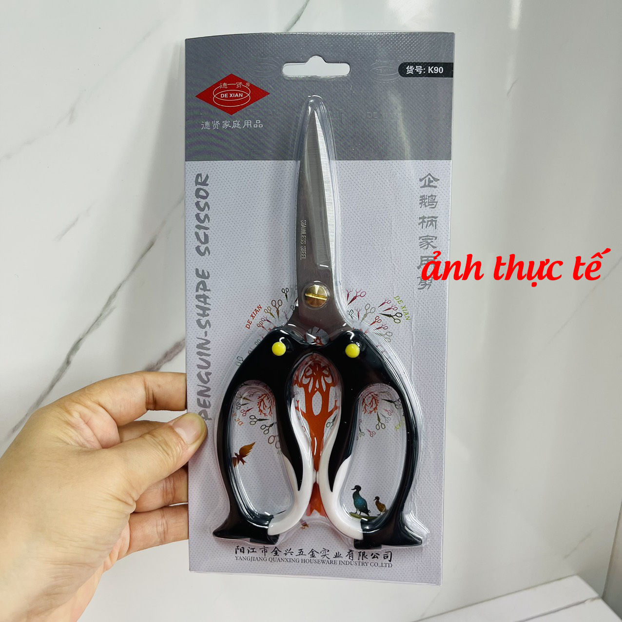 Kéo Thép K90 Hình Con Chim Cánh Cụt Ngộ Nghĩnh Siêu Bén Dieulinhshop