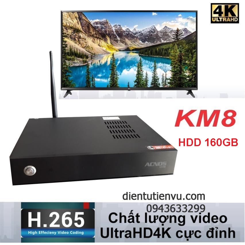 Đầu karaoke wifi youtube acnos km8 tặng usb 16g