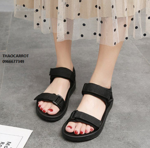 Giày sandan mủ chiến binh quai dán