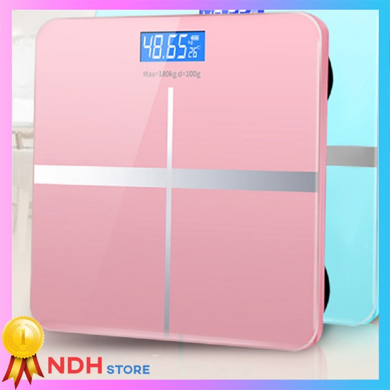 Cân sức khỏe điện tử mặt kính cường lực IP - Chịu tải tối đa 180kg - Màn hình LCD - Tự động tắt