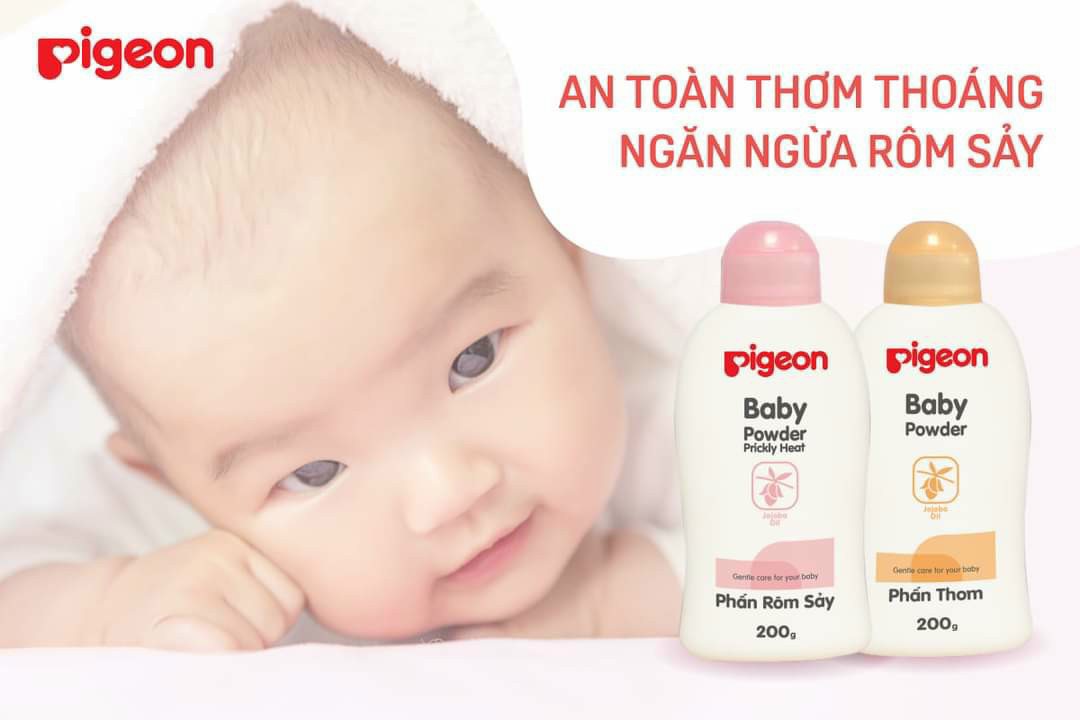Phấn Rôm Sảy, Phấn Thơm Pigeon Loại 100g và 200g