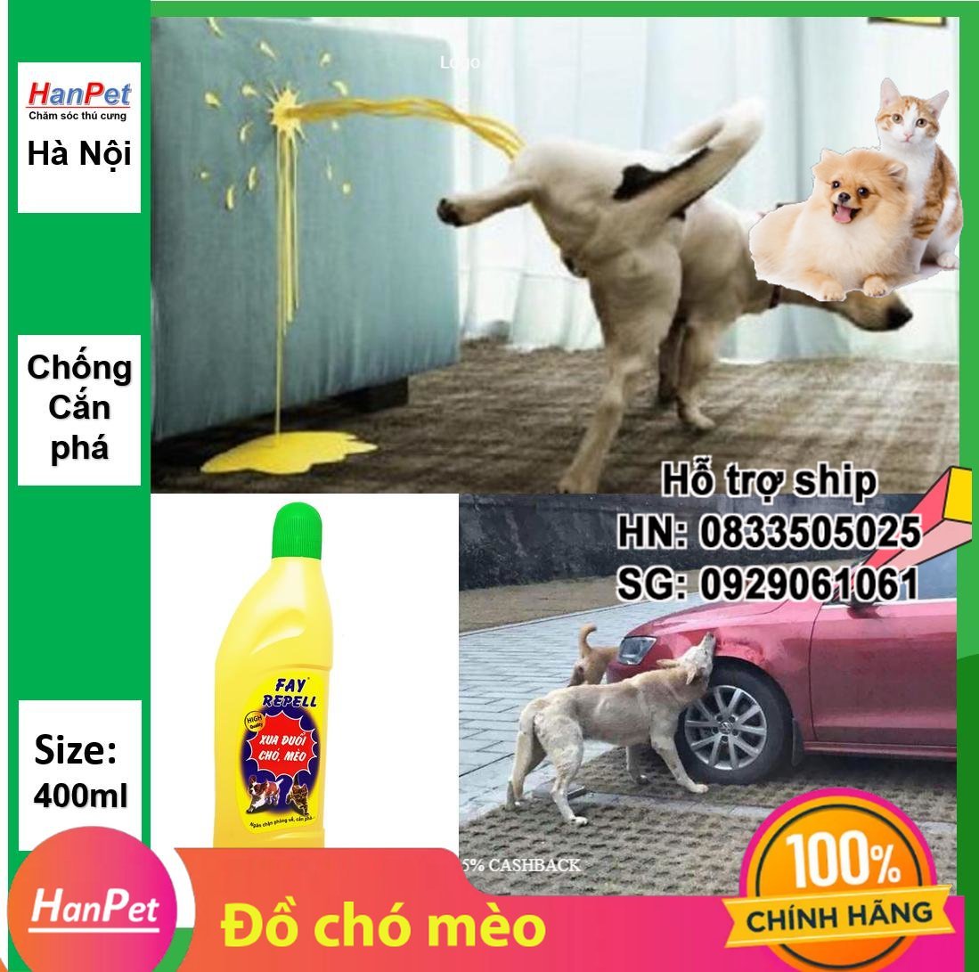 Hanpet - Dung Dịch Xua Đuổi Chó Mèo Chống Cắn Phá FAY REPELL / Xịt ngăn chó mèo phóng uế bừa bãi/ xịt khử mùi hôi