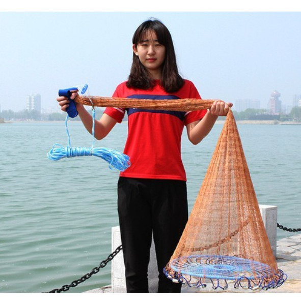 chài rút dù đĩa bay thái lan cao cấp, chài bắt cá đủ size