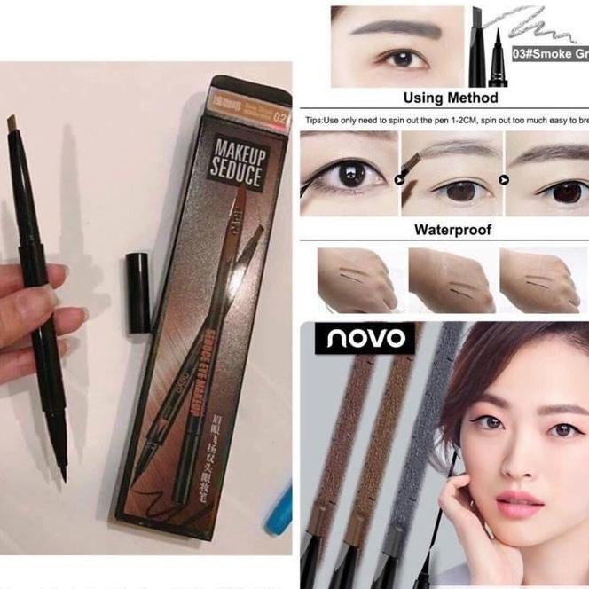 [HCM]Bút Kẻ Mắt Novo 2 Đầu 2in1
