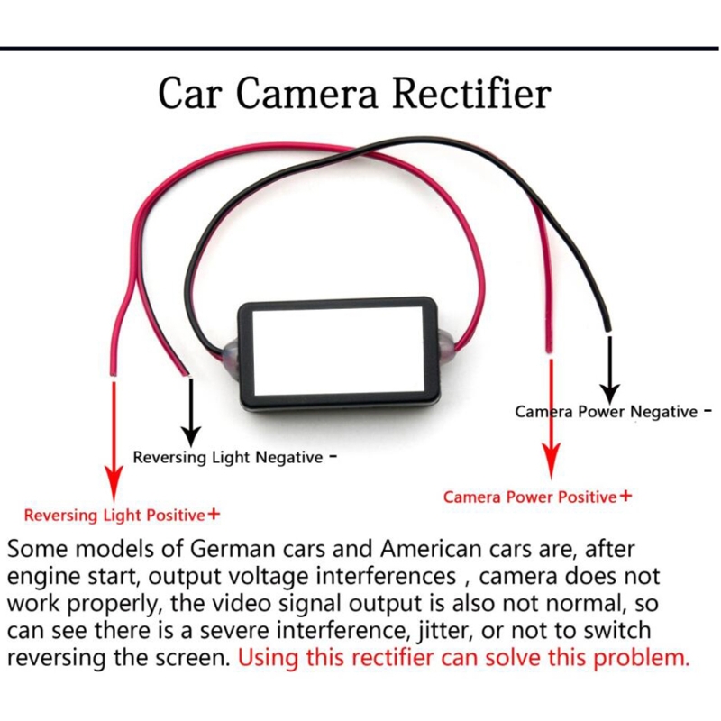 12V Power Filter Reverse Rectifier Ballasts Solve Navigation Rear View Camera Problem Ripple Screen Interference Relay